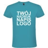 Męska koszulka T-shirt 100% miękka bawełna turkusowa z twoim nadrukiem roz. L
